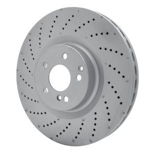 Mercedes-Benz E550 Brake Rotor (1) - Front - R1 Concepts - Drilled Carbon Alloy GeoMET - `08-`21